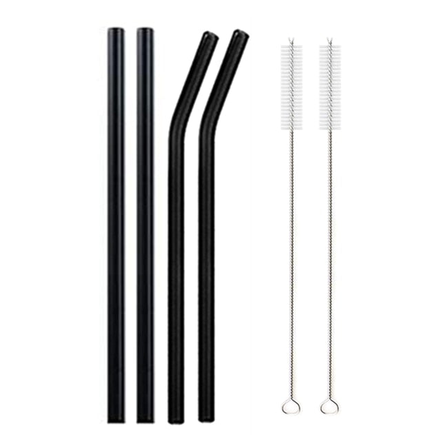 Colorful Reusable Drinking Glass Straws