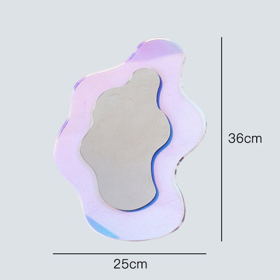Acrylic Large Colorful Abstract Shaped Mirror