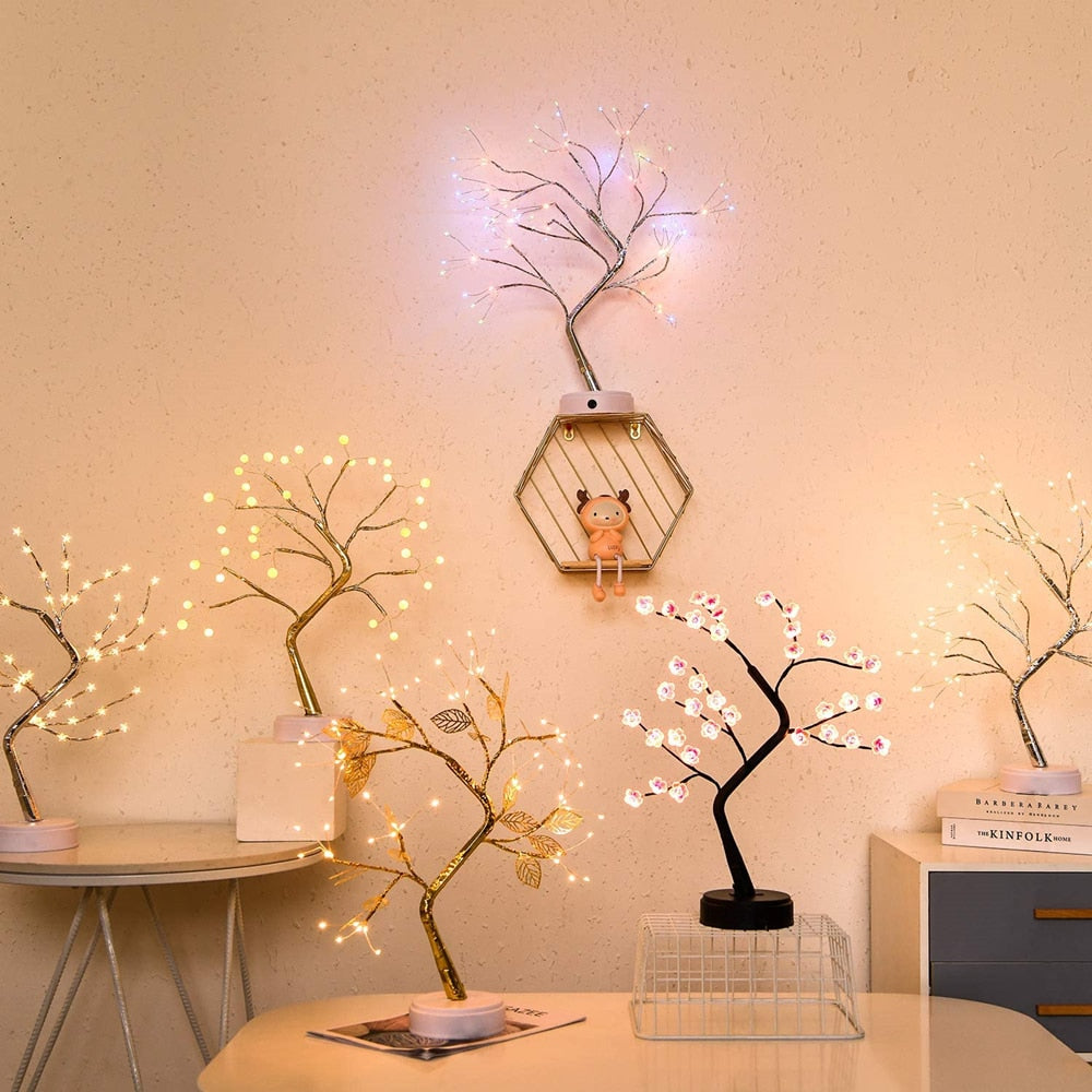 Led Night Lights Mini Tree Table Lamp