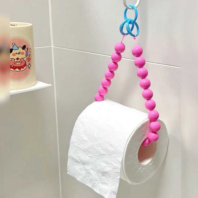 Pink Hanging Tissue Holder