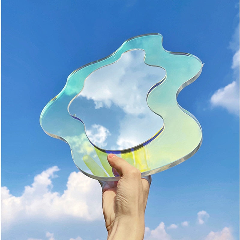Acrylic Large Colorful Abstract Shaped Mirror