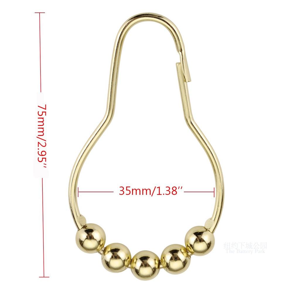 1 Set of 12pcs Gold Light Bulb Shaped Shower Curtain Rings