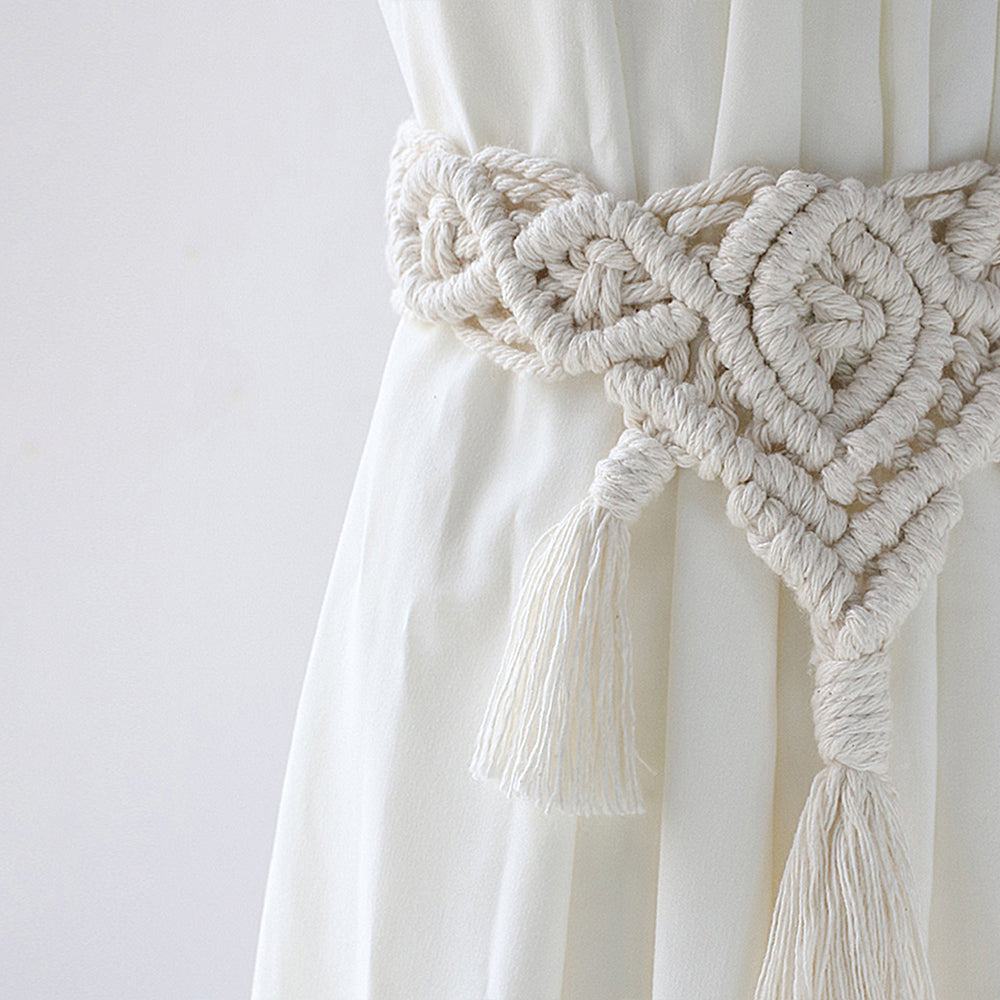 2 Pack Woven Boho Curtain Tiebacks