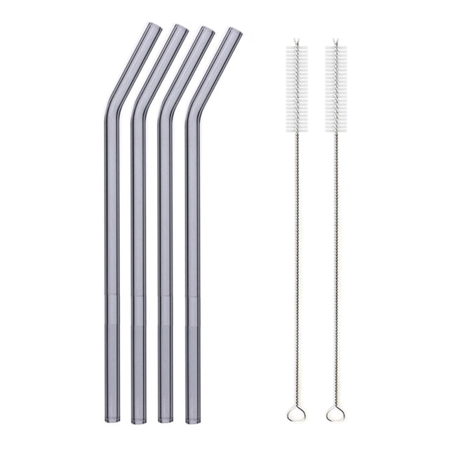 Colorful Reusable Drinking Glass Straws