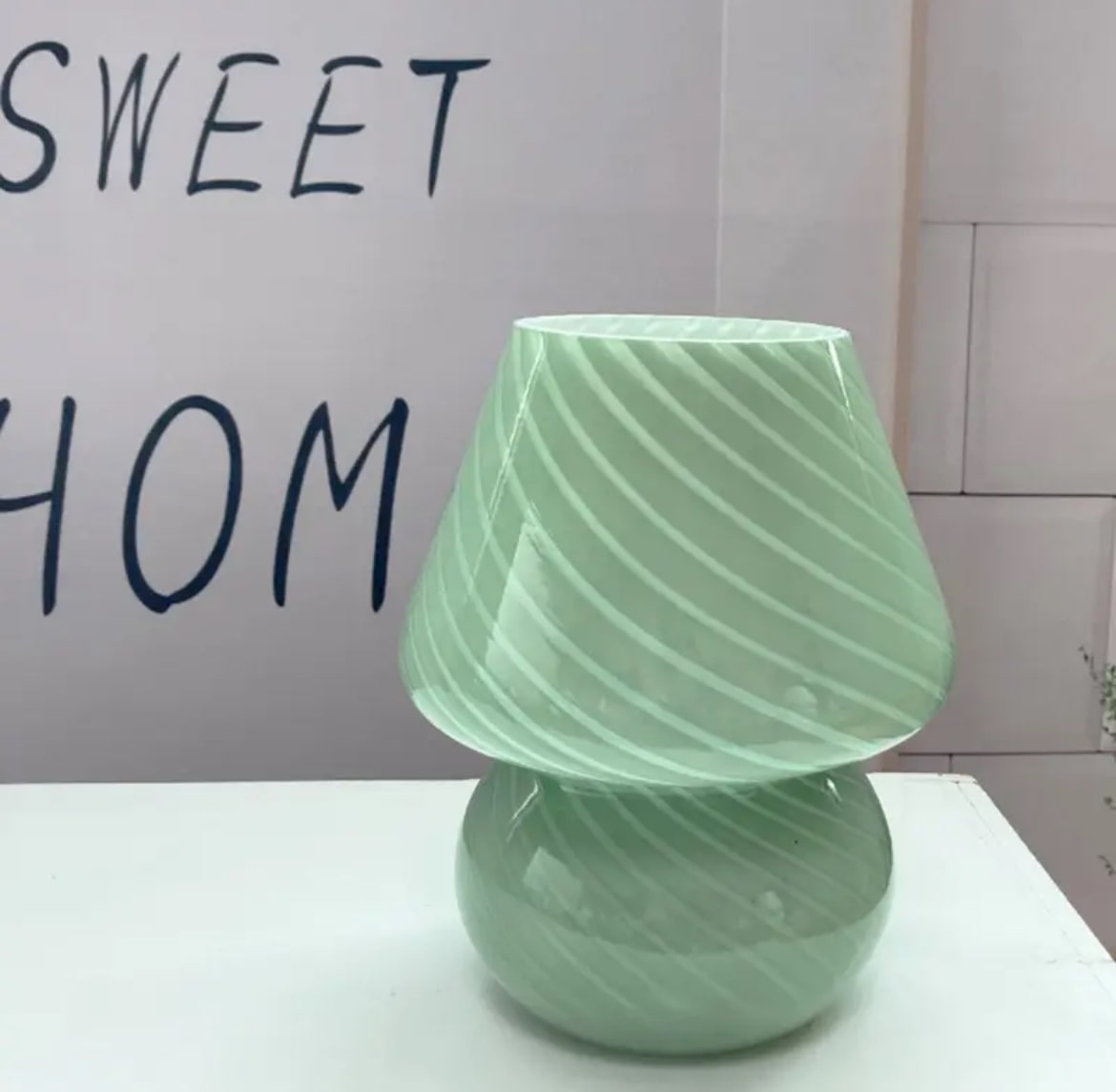 Baby Striped Mushroom Lamp