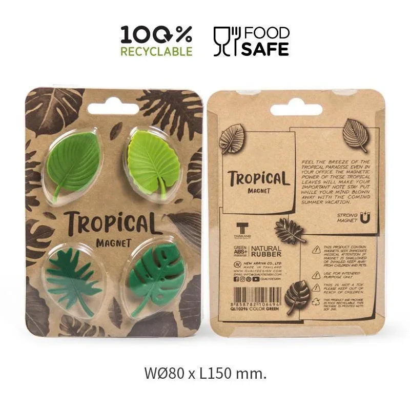 4PCS Leaf Fridge Magnet