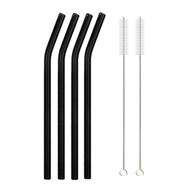 Colorful Reusable Drinking Glass Straws