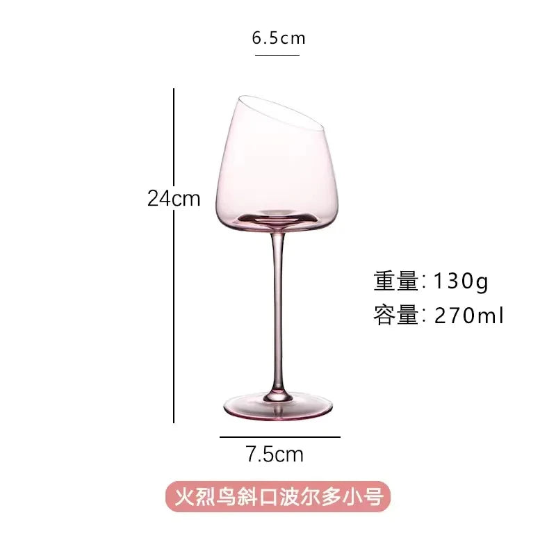 500ml Large Pink Wine Glass High-Value