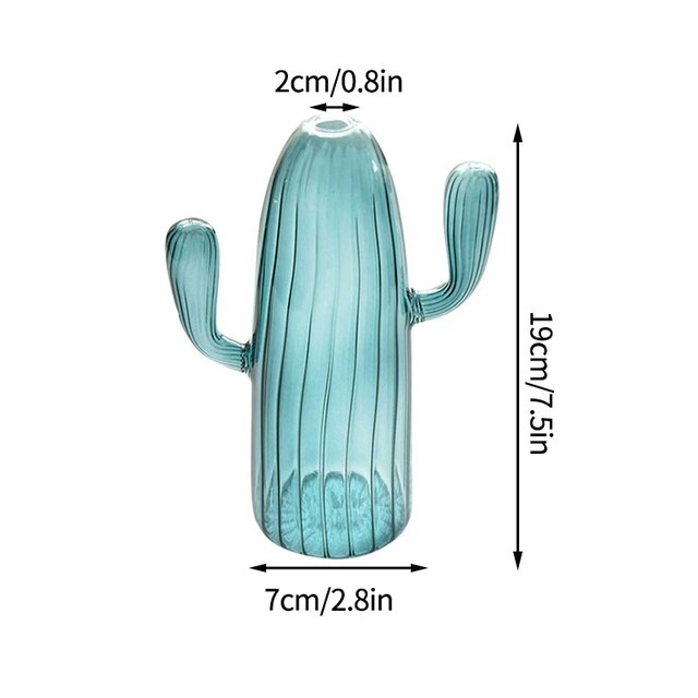 Cactus Shaped Glass Vase