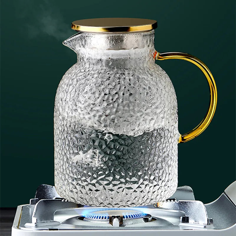 Glass Kettle Pitcher Set