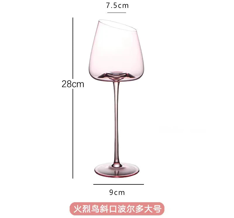 500ml Large Pink Wine Glass High-Value