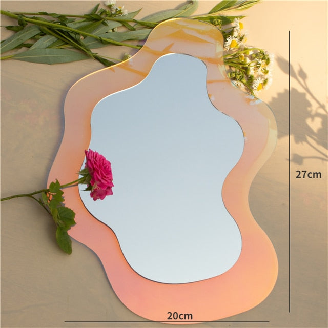 Acrylic Large Colorful Abstract Shaped Mirror
