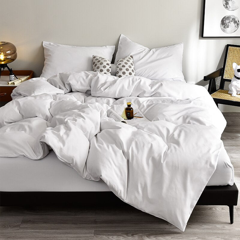 Solid Color Duvet Cover Set