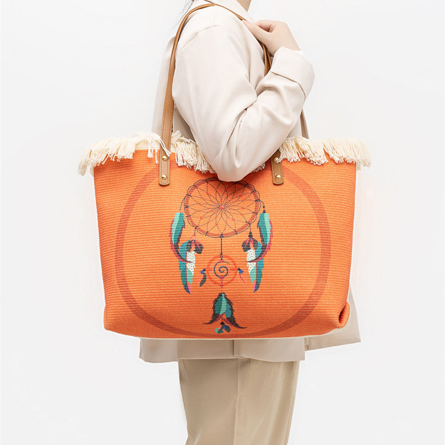 Boho Tote Bag | Large Commuter Style Women's Canvas Tote Bag