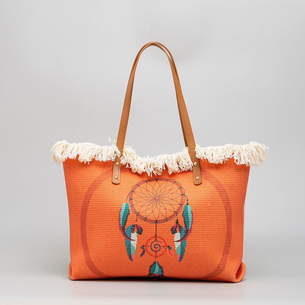 Boho Tote Bag | Large Commuter Style Women's Canvas Tote Bag