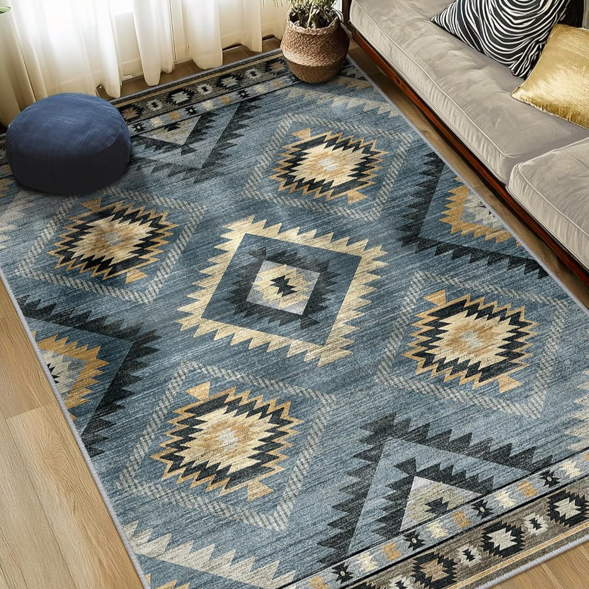 Selma | Custom Washable Rugs Print Carpet Runner Red Orange | Multi Color