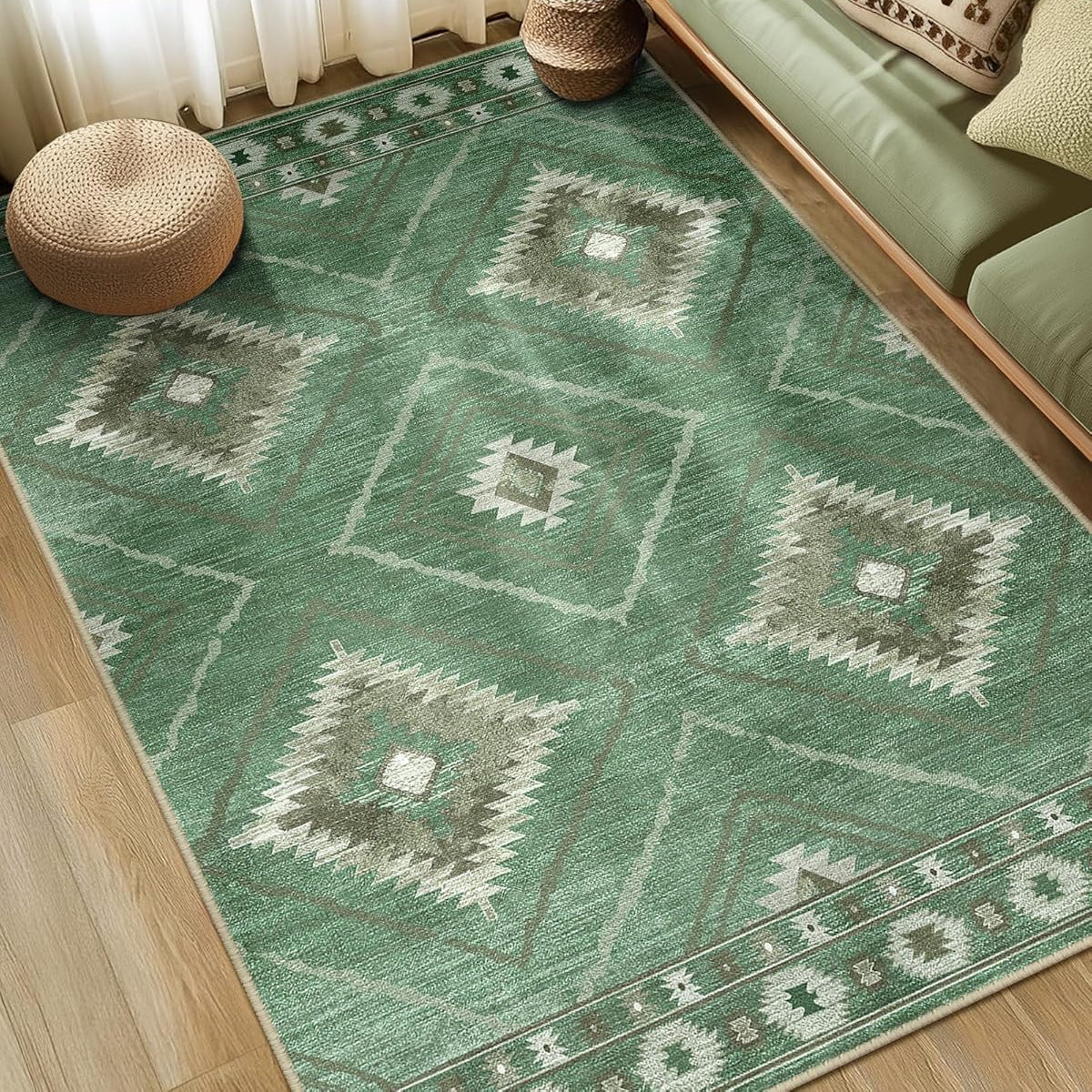 Selma | Custom Washable Rugs Print Carpet Runner Red Orange | Multi Color