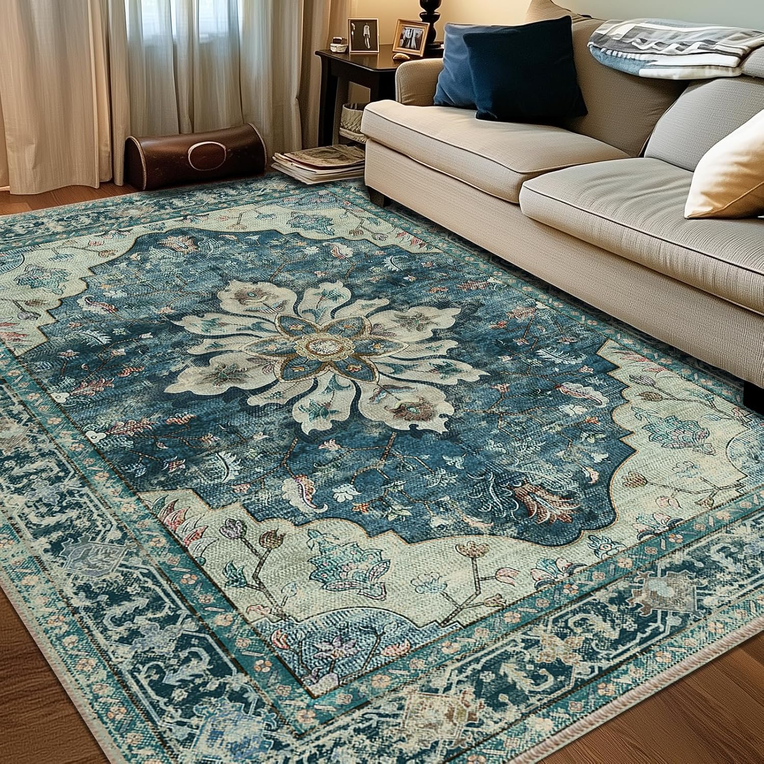 Florence | Custom Boho Floral Rugs Washable Print Carpet Runner
