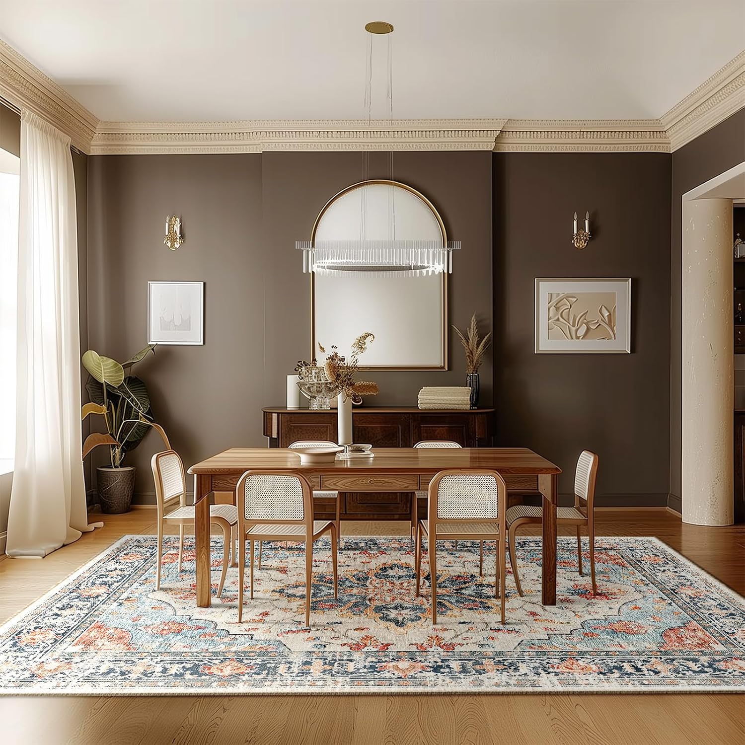 Florence | Custom Boho Floral Rugs Washable Print Carpet Runner