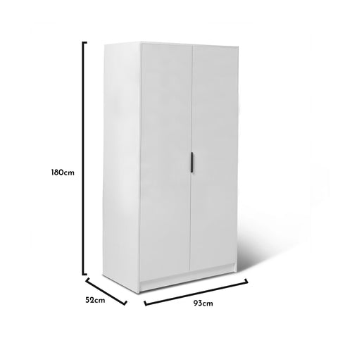 Essie – Weißer Kleiderschrank in voller Höhe – VUSOLIFE