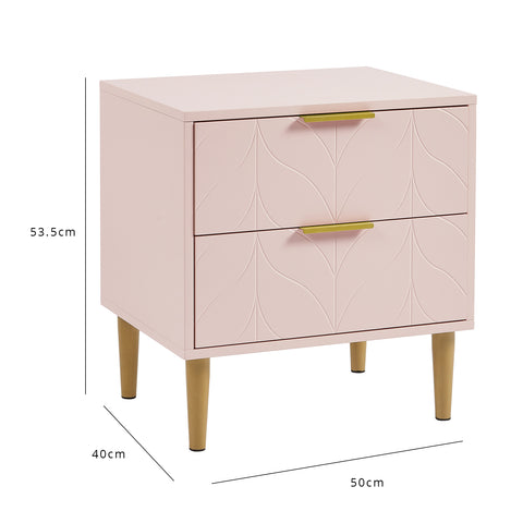 Gloria Nachttische - 2er-Set - rosa