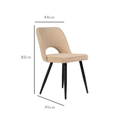 Chaises de salle à manger Dolly Boucle - Lot de 2 - VUSOLIFE