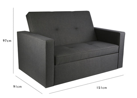 divano letto estraibile troy grigio