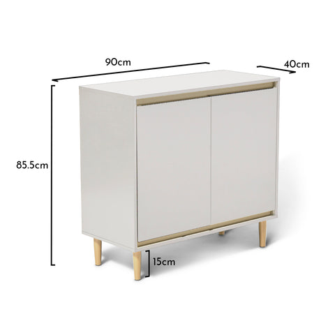 Iliana Wit 2-deurs dressoir - VUSOLIFE