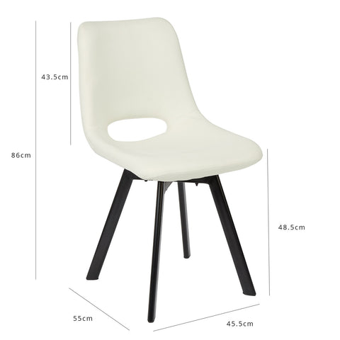 Margot office chair - cream and black