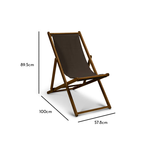 Chaise longue Harbour gris foncé