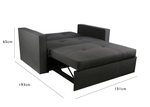 Divano letto Troy - estraibile - grigio - VUSOLIFE