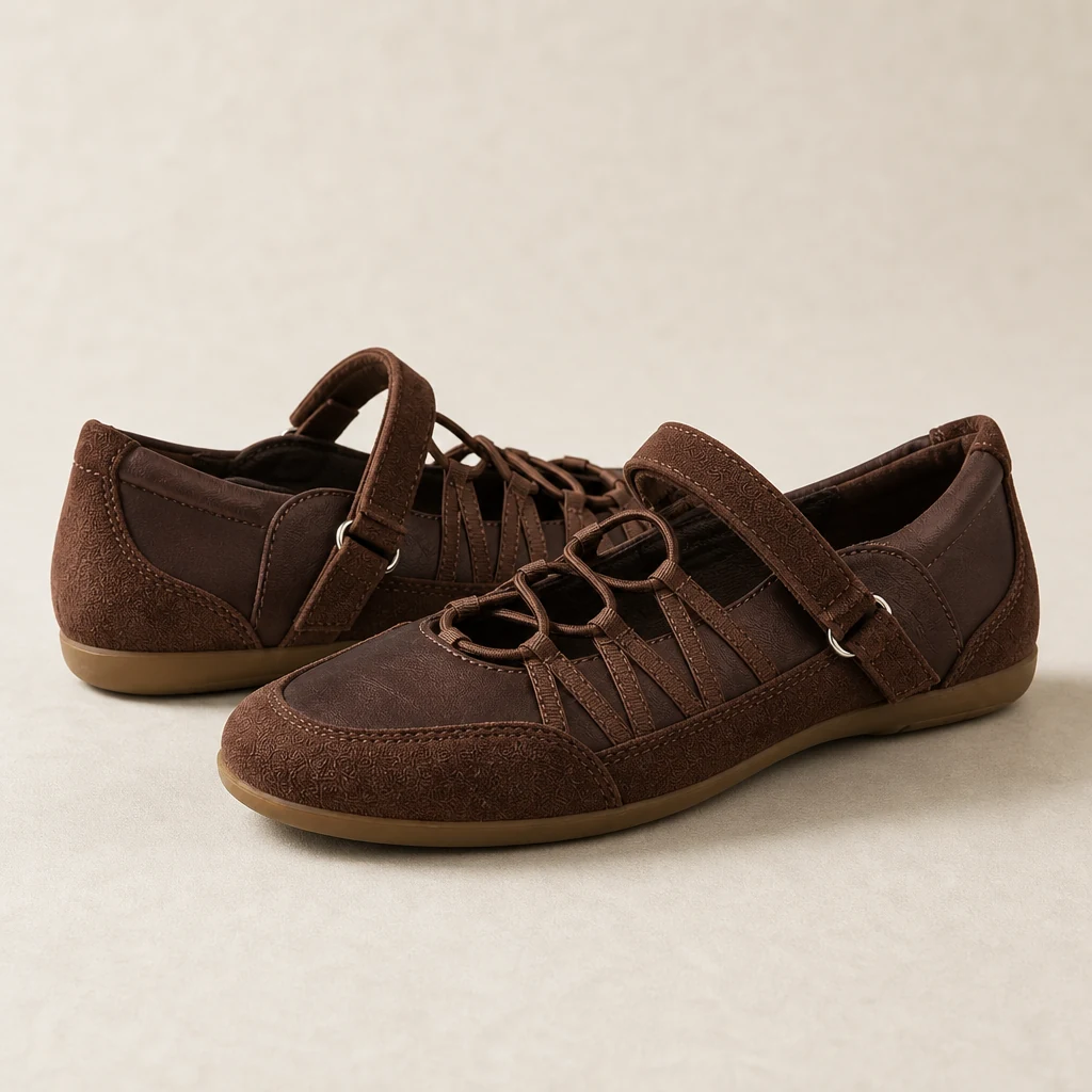 Low sole profile of Mary Jane flats