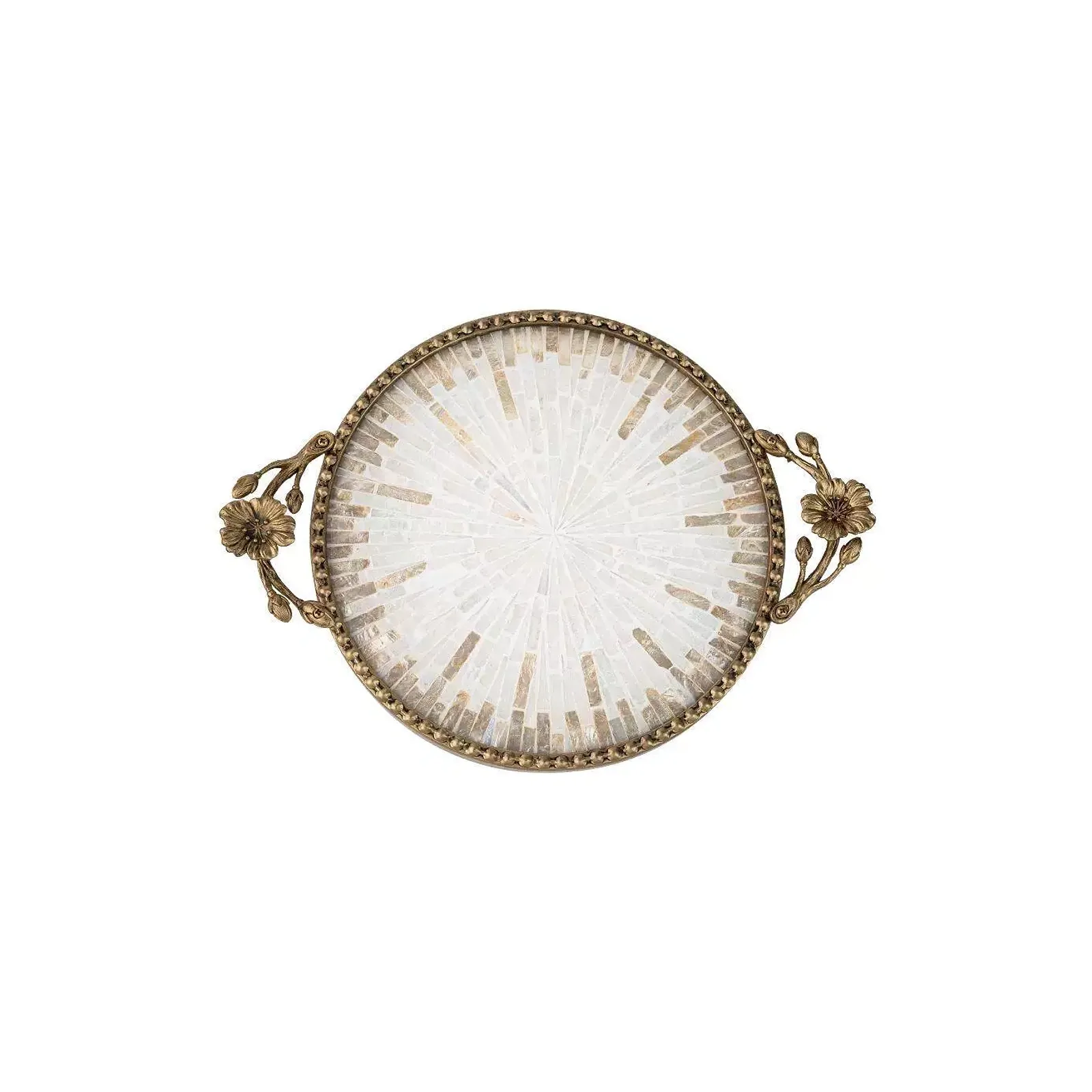 D style radial shell mosaic tray