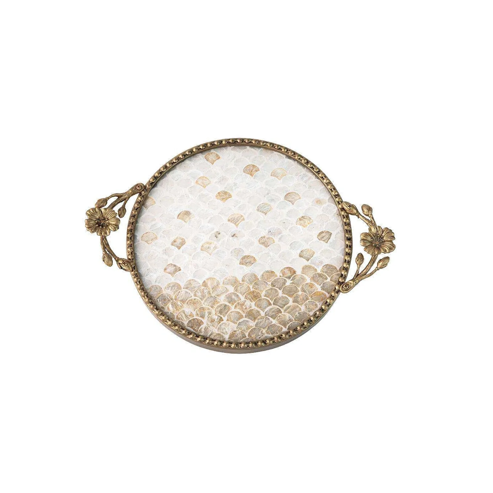 F style scallop shell mosaic tray