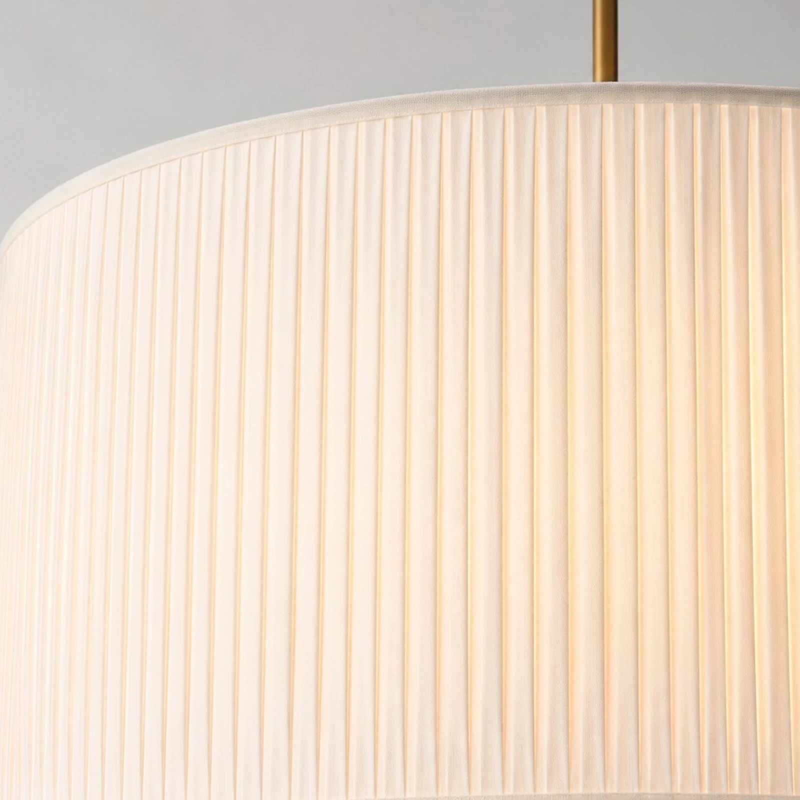 Close view of Dumora pleated fabric shade