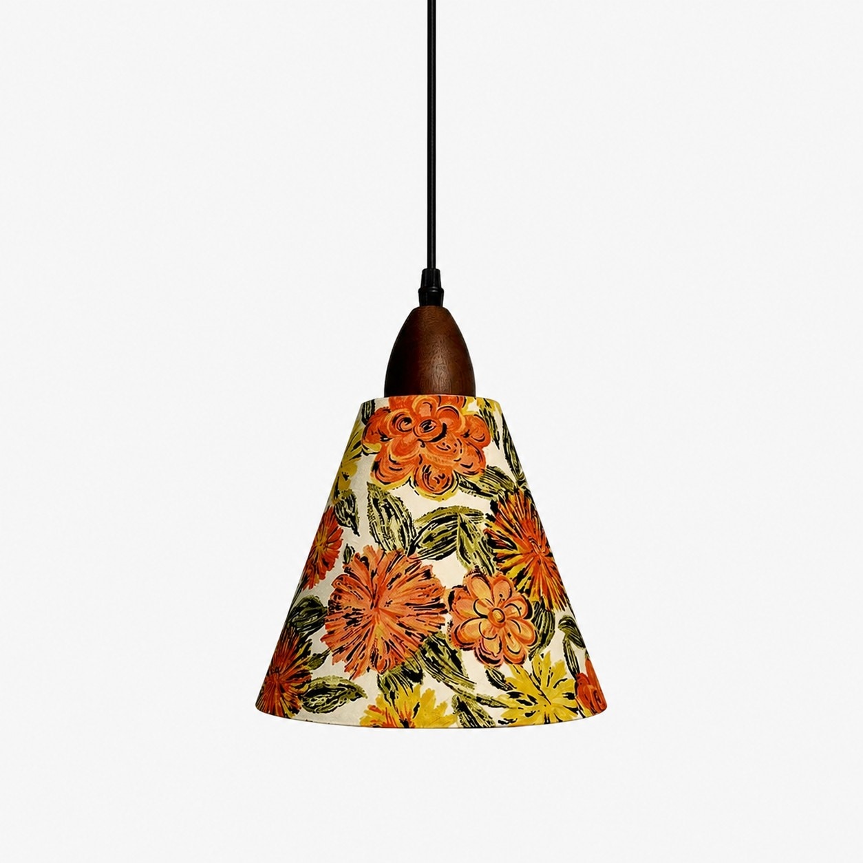 Four-Leaf Clover Floral fabric pendant shade