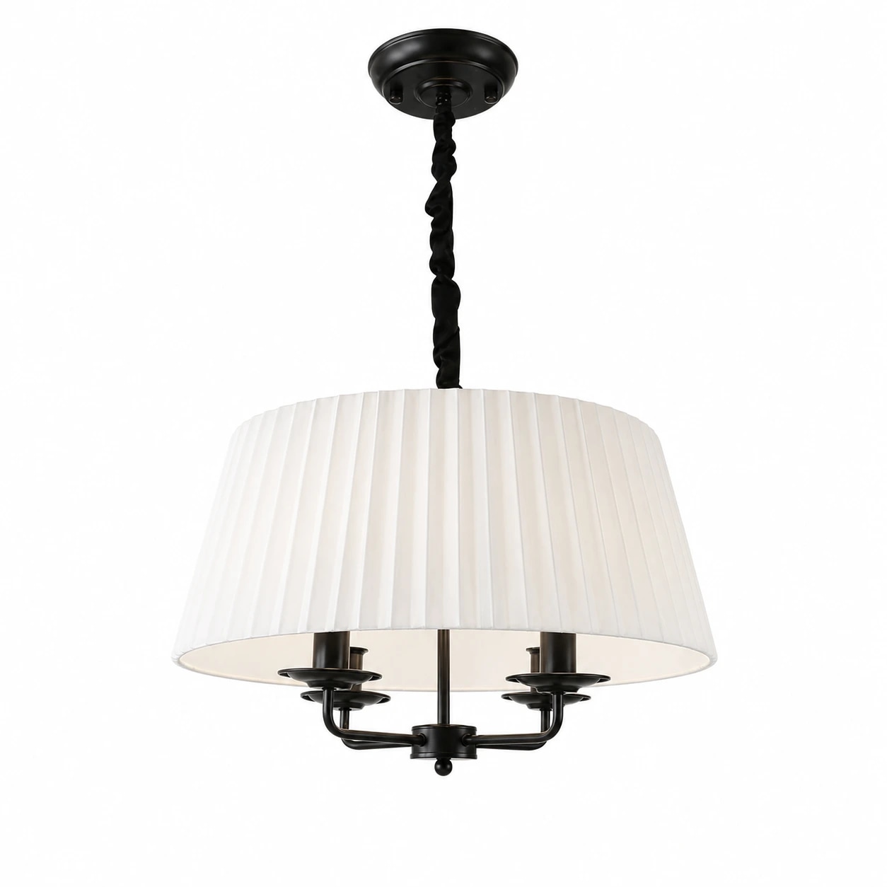 Tela chandelier with black finish