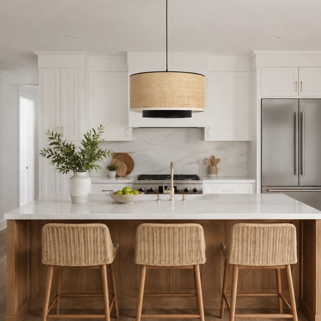 Wabi sabi pendant lamp in a natural room setting