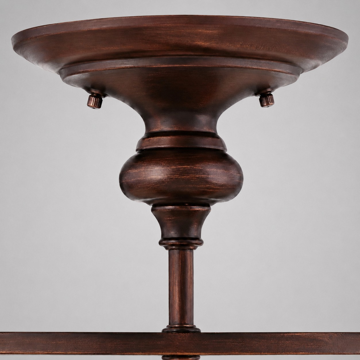 Coffee brown canopy and metal finish detail