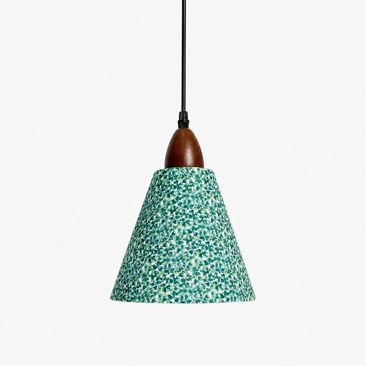 Orange Floral fabric pendant shade