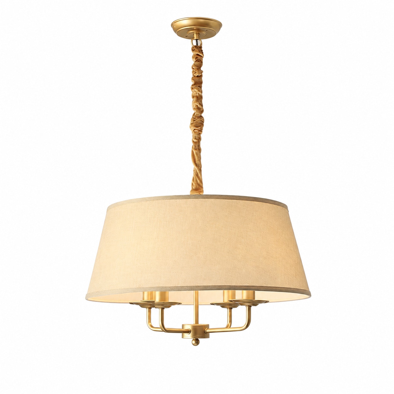 Tela Beige shade with Brass finish