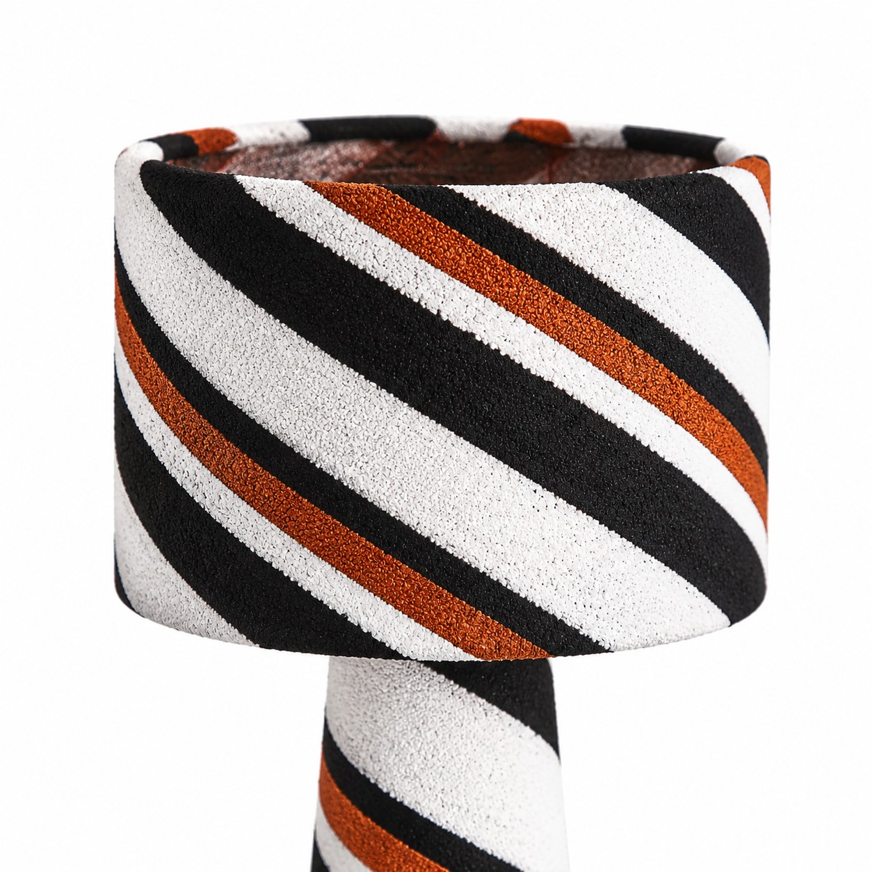 Striped Fabric Table Lamp shade detail