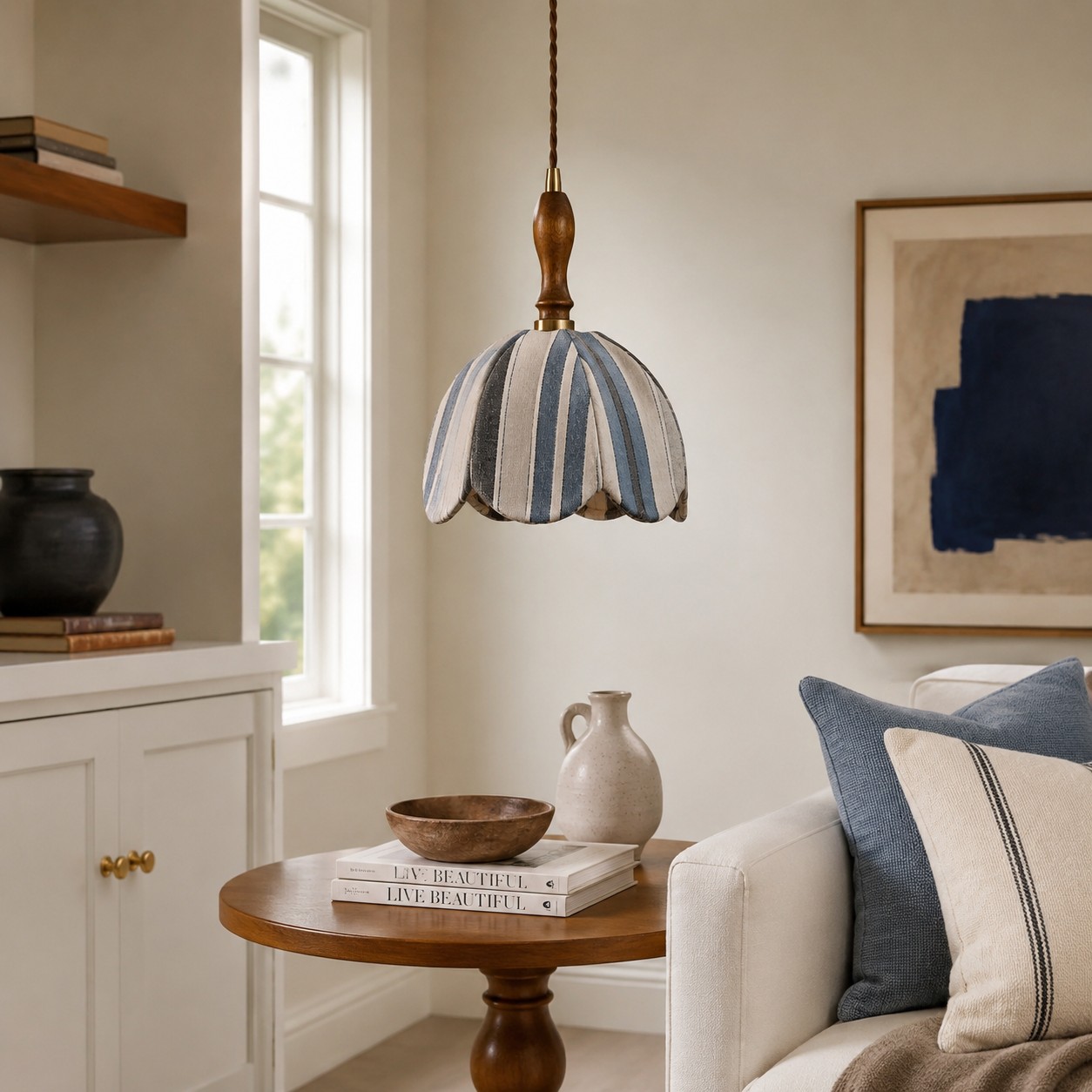 Blue & Ivory room corner