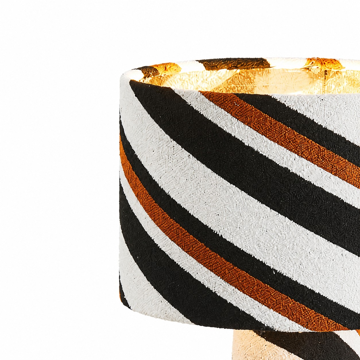 Striped Fabric Table Lamp detail