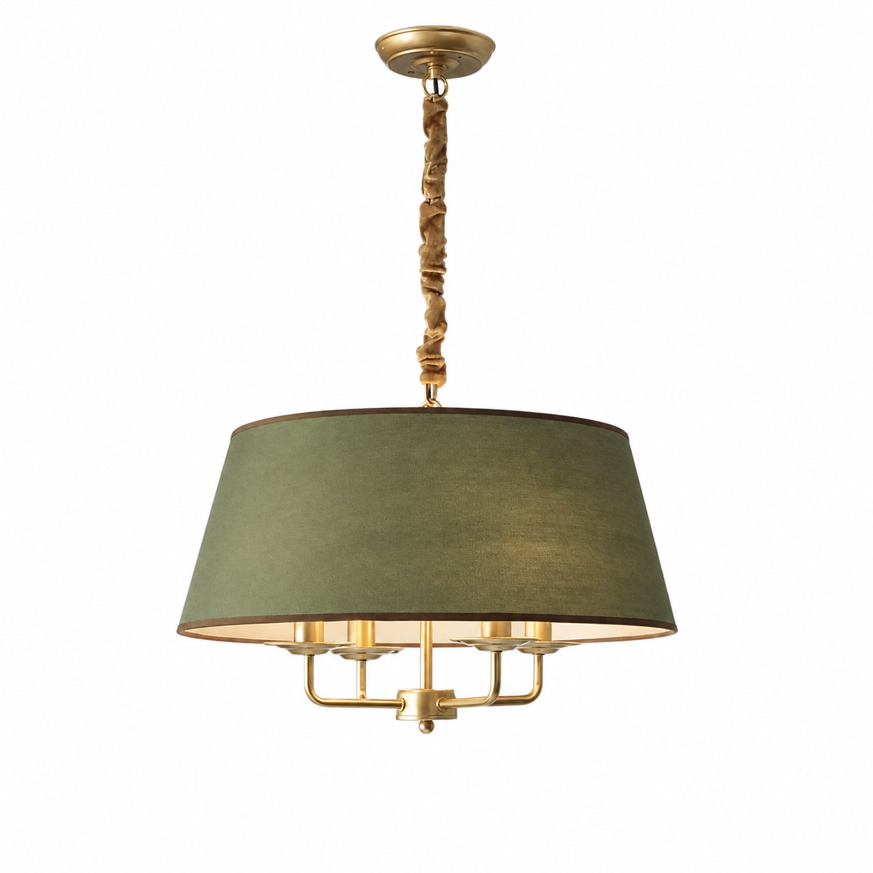 Tela Green shade with Brass finish