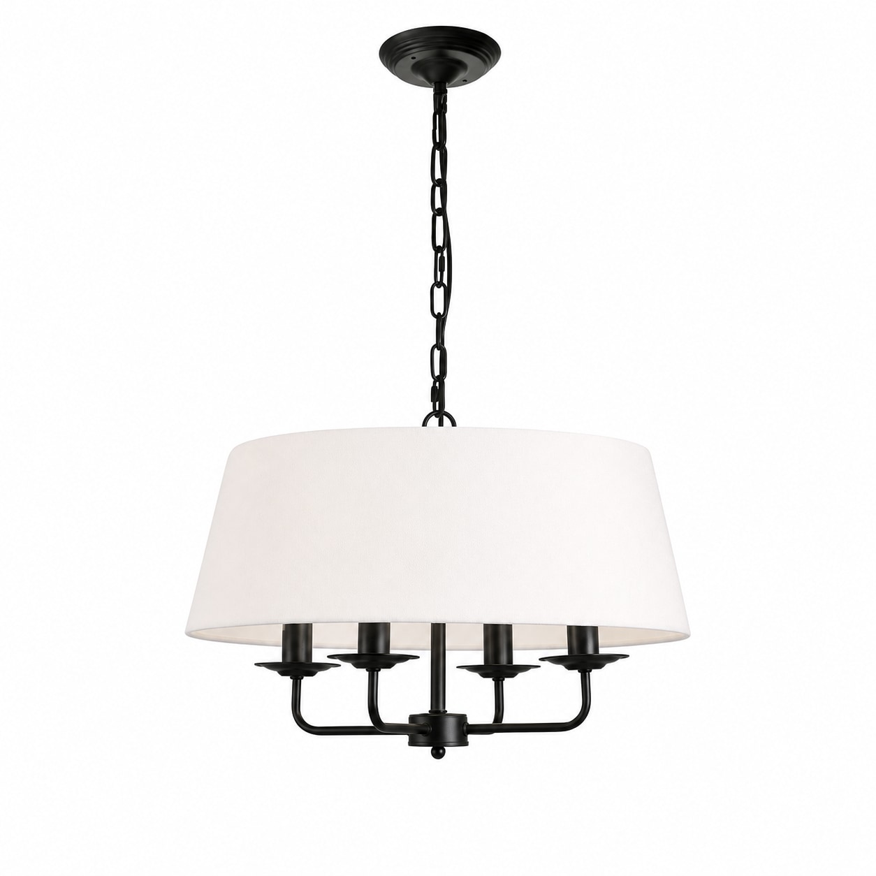 Tela White shade with Black finish