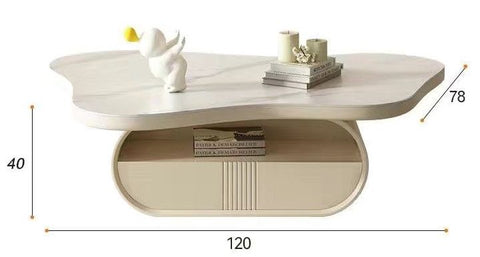 Ellinor Cloudy Coffee Table with Drawer