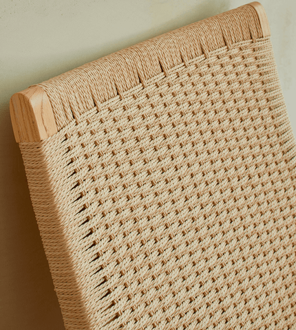 Alagan Wooden Woven Reading Armchair