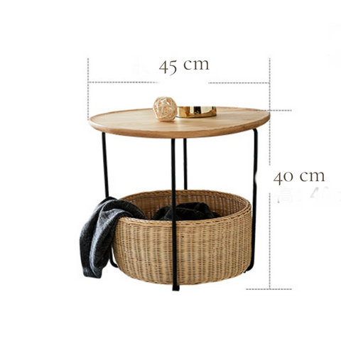 Aksel Scandinavian Wooden Round Coffee Table