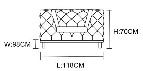 Alma Chaise Longue sofa - Arctic Lounge